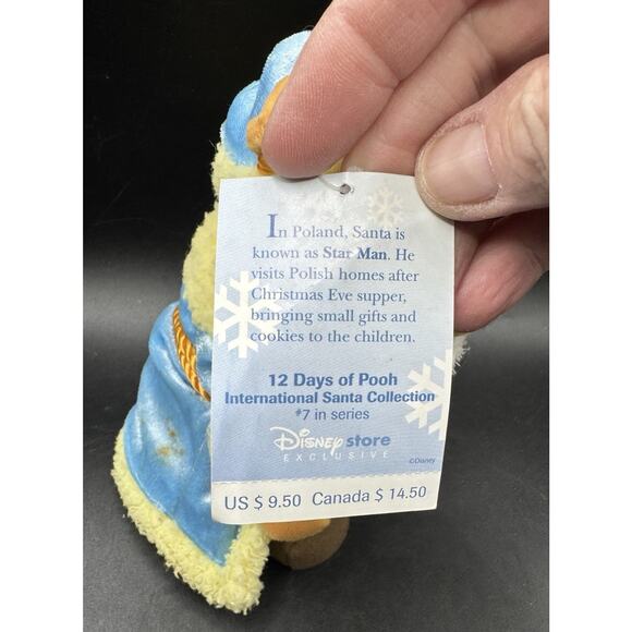 New Star Man #7 12 days Disney Santa Poland pooh beanie plush Christmas NWT D1 - Picture 3 of 7